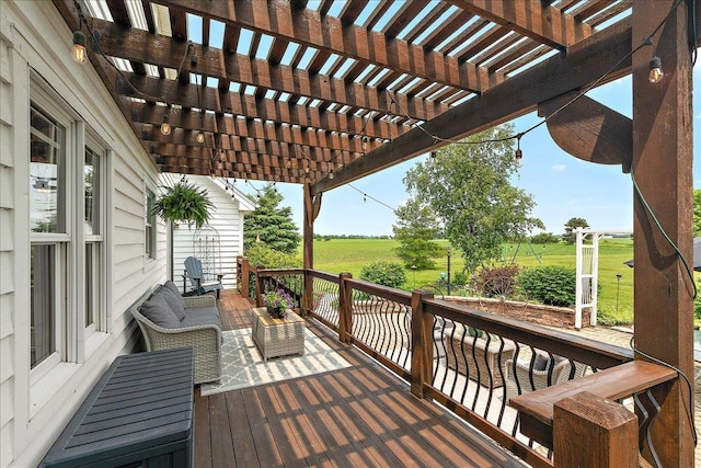 27425 S Steven Ray Dr, Monee, IL 60449 - wooden terrace featuring a pergola