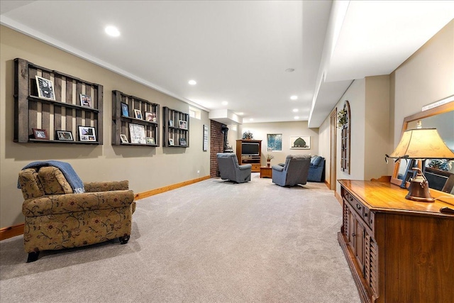 27425 S Steven Ray Dr, Monee, IL 60449 - living area with carpet flooring and recessed lighting