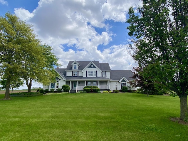 27425 S Steven Ray Dr, Monee, IL 60449 - view of front of home featuring covered porch and a front lawn