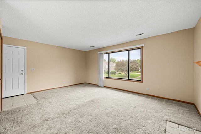 11405 Douglas Ave Unit D, Huntley, IL 60142 - empty room featuring light carpet, a textured ceiling, and baseboards