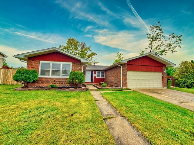 7410 162nd St, Tinley Park, IL 60477 - view of front facade with a garage, concrete driveway, and brick siding