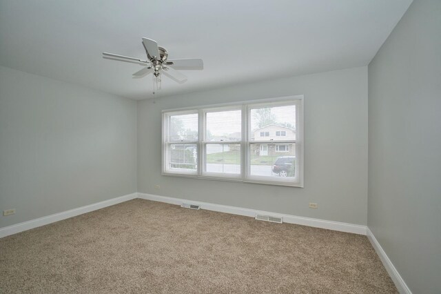 7410 162nd St, Tinley Park, IL 60477 - unfurnished room with ceiling fan, carpet, and baseboards