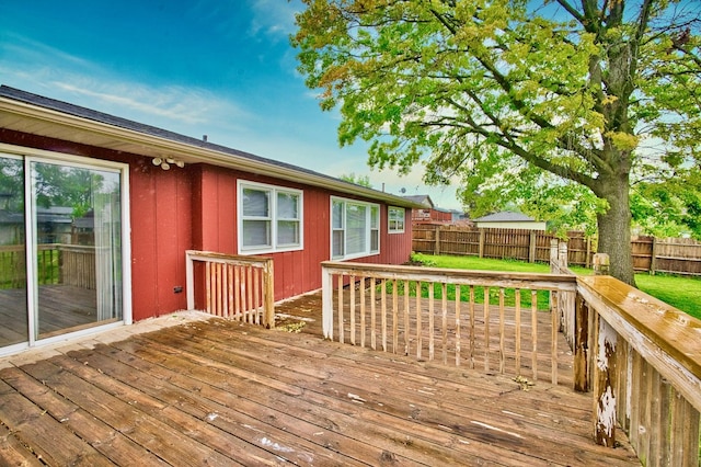 7410 162nd St, Tinley Park, IL 60477 - wooden terrace with a fenced backyard