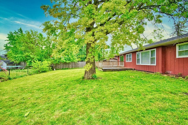 7410 162nd St, Tinley Park, IL 60477 - view of yard with a wooden deck