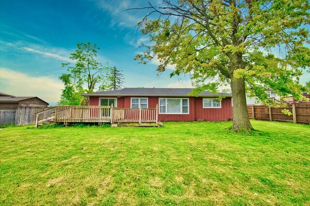7410 162nd St, Tinley Park, IL 60477 - rear view of property featuring a deck