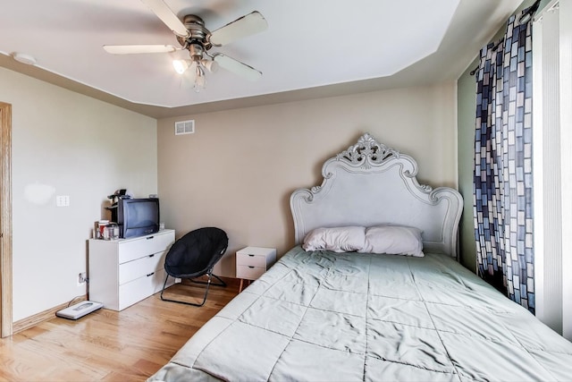 1347 Rainbow Cir, Manteno, IL 60950 - bedroom with wood finished floors and a ceiling fan