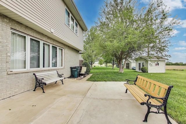 1347 Rainbow Cir, Manteno, IL 60950 - view of patio / terrace with an outdoor structure