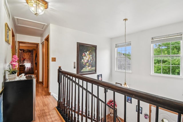 21705 W Knollwood Ct, Plainfield, IL 60544 - corridor with light wood-type flooring, baseboards, and an upstairs landing