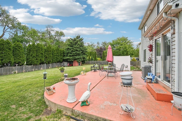 21705 W Knollwood Ct, Plainfield, IL 60544 - view of patio / terrace with central AC unit and outdoor dining space