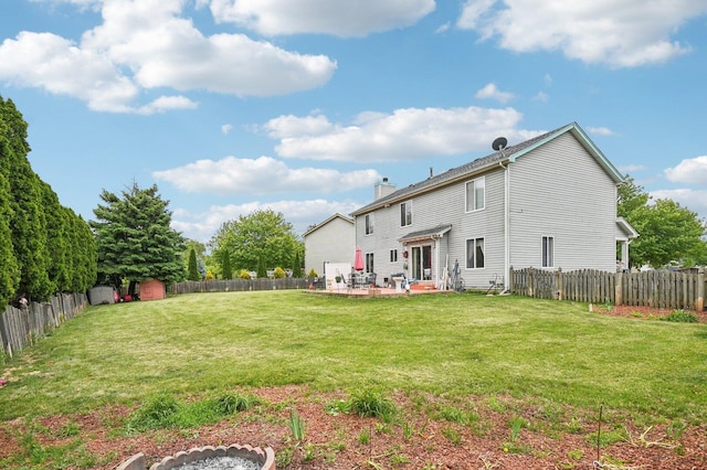 21705 W Knollwood Ct, Plainfield, IL 60544 - rear view of property featuring a patio and a chimney