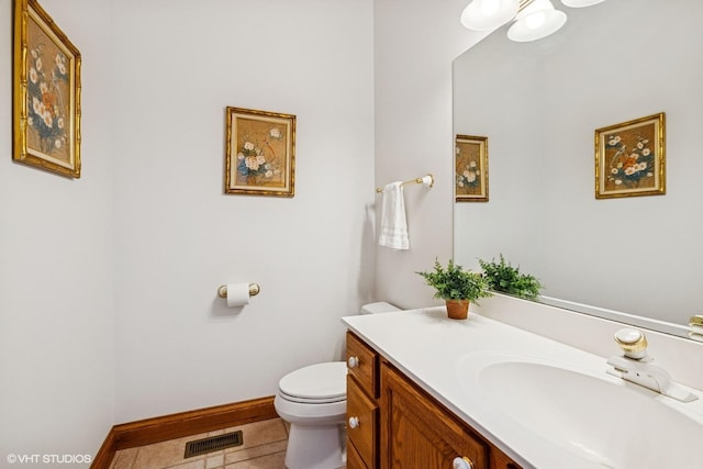 3 Shoreside Dr, South Barrington, IL 60010 - bathroom with vanity and tile patterned floors
