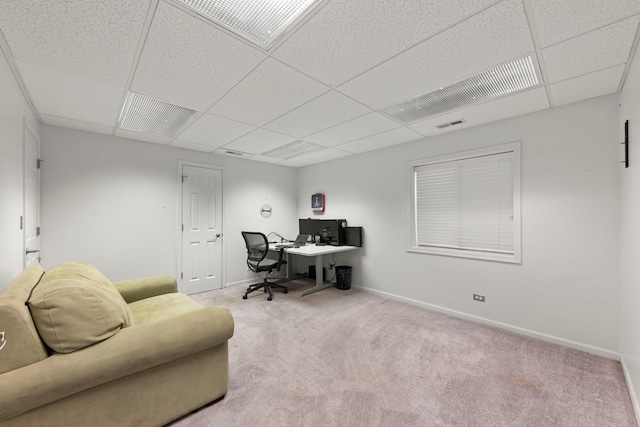 1462 Haversham Dr, Aurora, IL 60502 - carpeted office with a drop ceiling and baseboards