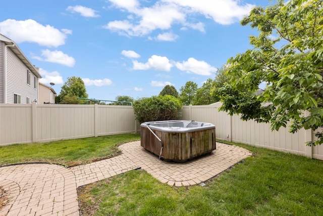 1462 Haversham Dr, Aurora, IL 60502 - view of yard with a hot tub and a patio area