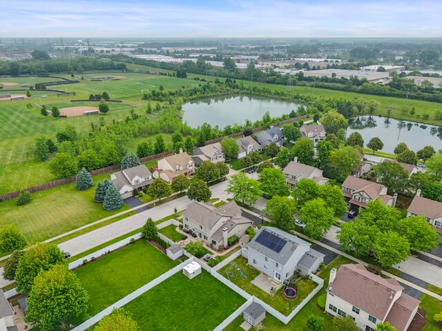 1462 Haversham Dr, Aurora, IL 60502 - aerial view of residential area with a large body of water