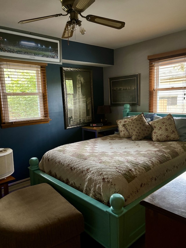 5116 154th St, Oak Forest, IL 60452 - bedroom with multiple windows and ceiling fan