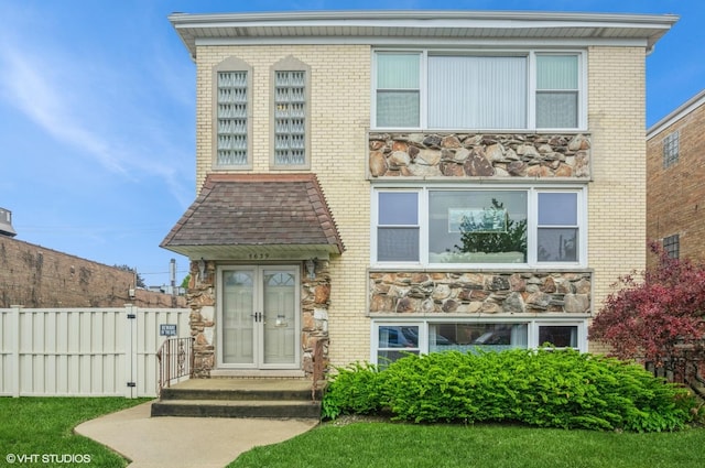 5639 W Montrose Ave, Chicago, IL 60634 - view of front of home with stone siding