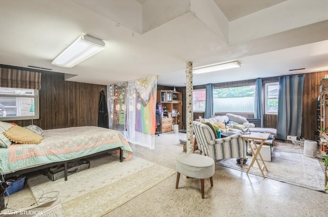 5639 W Montrose Ave, Chicago, IL 60634 - bedroom with wooden walls
