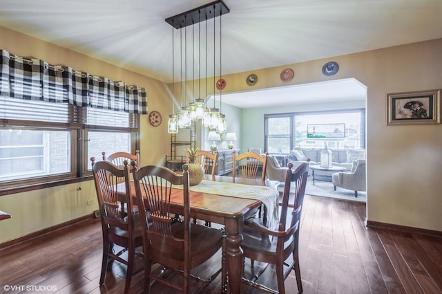 5639 W Montrose Ave, Chicago, IL 60634 - dining room with dark wood finished floors and baseboards