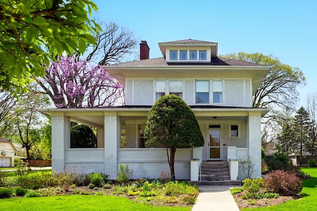 706 Franklin Ave, River Forest, IL 60305 - traditional style home featuring stucco siding and a chimney
