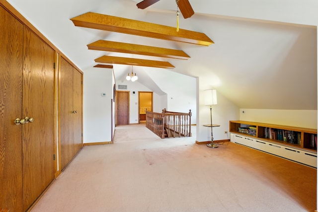 706 Franklin Ave, River Forest, IL 60305 - bonus room featuring light colored carpet, a baseboard heating unit, and a ceiling fan