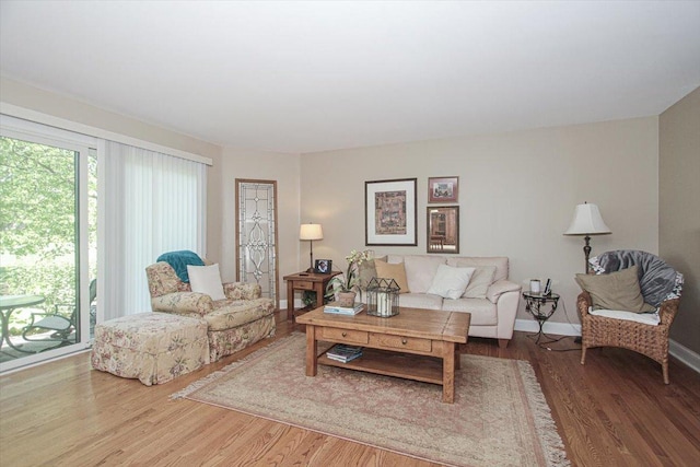 196 Shoreline Rd, Lake Barrington, IL 60010 - living room featuring wood finished floors and baseboards