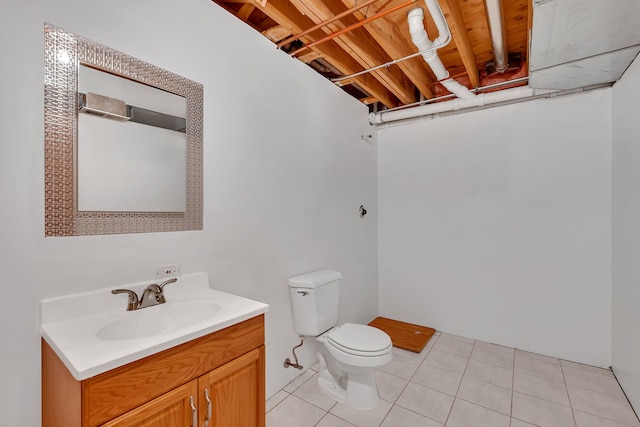 1212 Ashford Ln, Joliet, IL 60431 - half bath featuring toilet, tile patterned flooring, and vanity