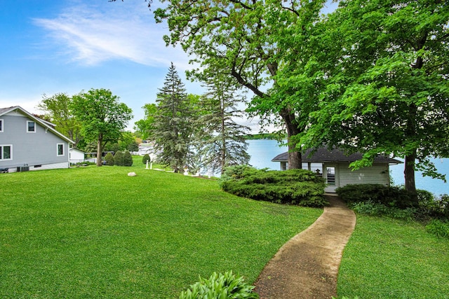 39270 N Lake Ave, Lake Villa, IL 60046 - view of grassy yard with a water view