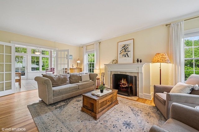 1117 Keystone Ave, River Forest, IL 60305 - living area featuring a lit fireplace and light wood finished floors