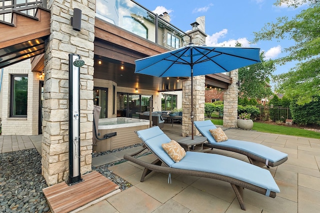 21186 Sage Brush Ln, Mokena, IL 60448 - view of patio with a hot tub