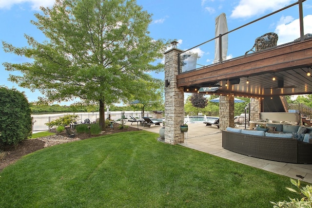 21186 Sage Brush Ln, Mokena, IL 60448 - view of yard featuring an outdoor living space and a patio