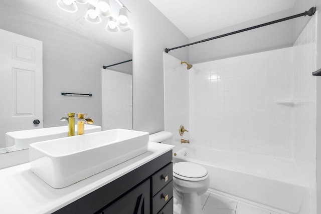 828 Huron Ct, Carol Stream, IL 60188 - bathroom featuring toilet, vanity, and  shower combination