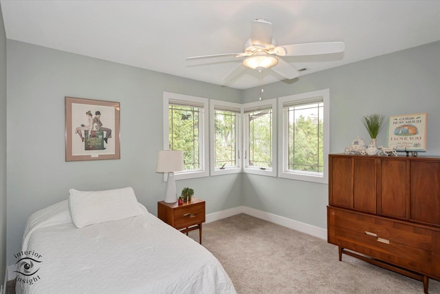 1233 Prairie Ln, Lemont, IL 60439 - bedroom with carpet flooring, baseboards, and ceiling fan