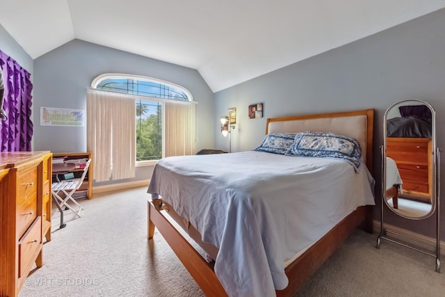 3620 Schillinger Ct, Naperville, IL 60564 - bedroom with lofted ceiling, carpet, and baseboards