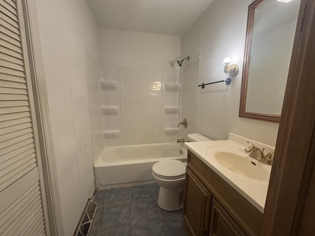 85 Circle Dr E, Montgomery, IL 60538 - full bath featuring toilet, vanity, shower / tub combination, and tile patterned floors