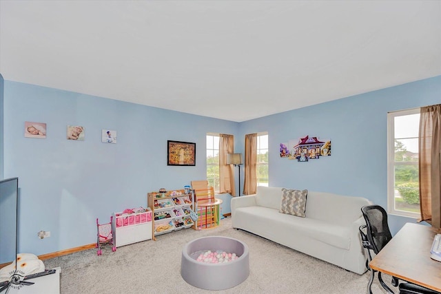 15255 Kenmare Cir, Manhattan, IL 60442 - living area with carpet flooring