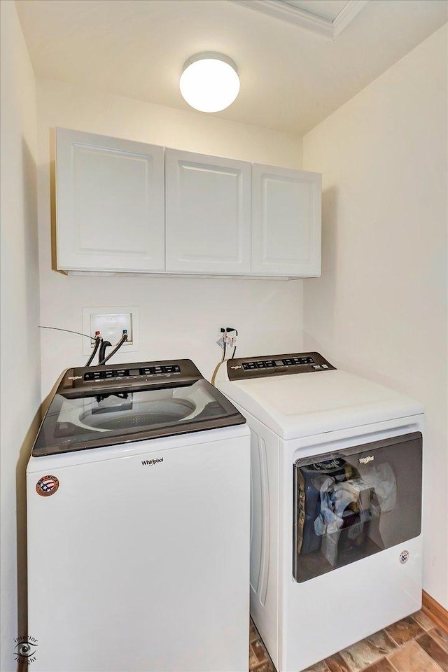 15255 Kenmare Cir, Manhattan, IL 60442 - laundry area featuring cabinet space and washer and dryer