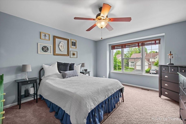 3208 Raphael Ct, Saint Charles, IL 60175 - bedroom with carpet flooring, baseboards, and ceiling fan