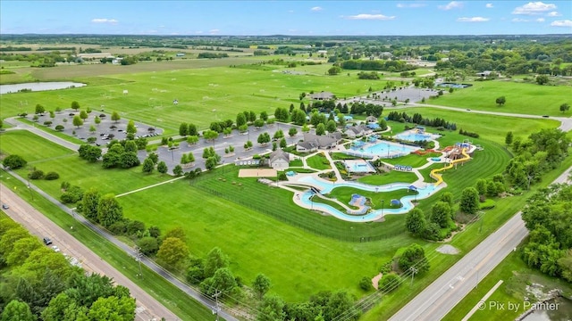3208 Raphael Ct, Saint Charles, IL 60175 - bird's eye view of a pool and a large body of water