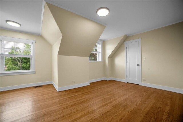 6014 W Fletcher St, Chicago, IL 60634 - bonus room featuring light wood-type flooring, plenty of natural light, baseboards, and lofted ceiling