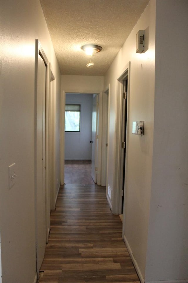 2364 S St Unit C, Elgin, IL 60123 - hall featuring wood finished floors, a textured ceiling, and baseboards