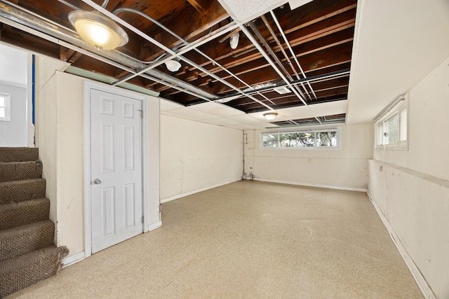 17401 Holmes Ave, Hazel Crest, IL 60429 - basement featuring stairway and baseboards