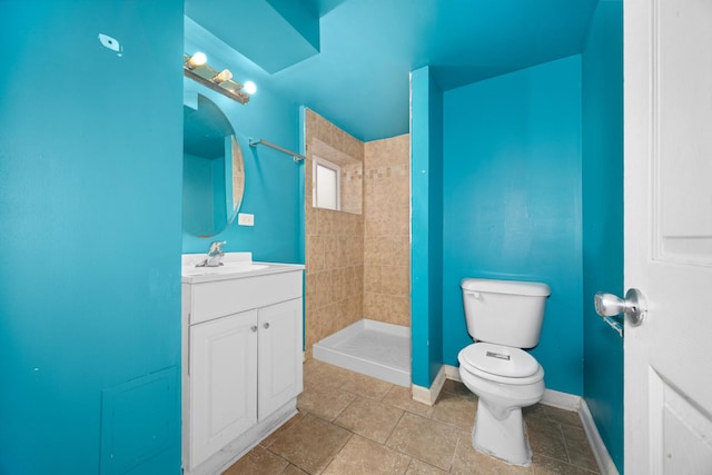 17401 Holmes Ave, Hazel Crest, IL 60429 - bathroom with toilet, a shower stall, vanity, and baseboards