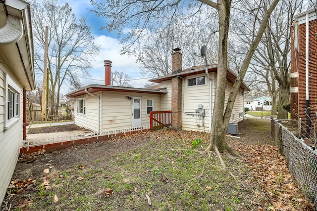 17401 Holmes Ave, Hazel Crest, IL 60429 - rear view of property featuring a chimney and a fenced backyard