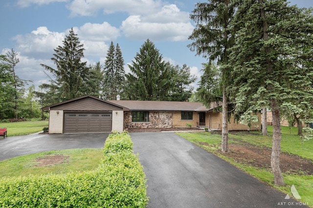 14940 Wilco Dr, Homer Glen, IL 60491 - view of front of property featuring driveway, an attached garage, a front lawn, and stone siding