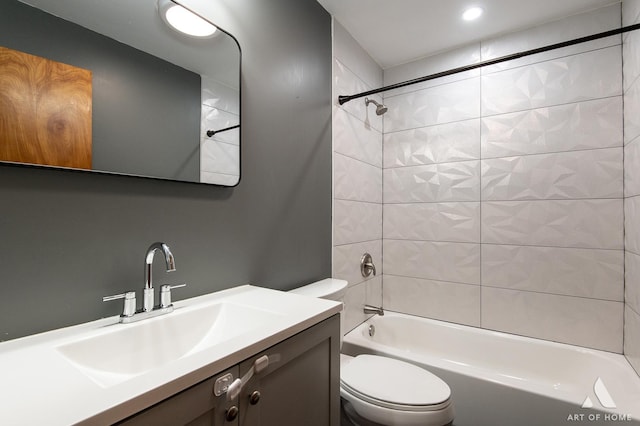14940 Wilco Dr, Homer Glen, IL 60491 - bathroom featuring toilet, vanity, and shower / tub combination