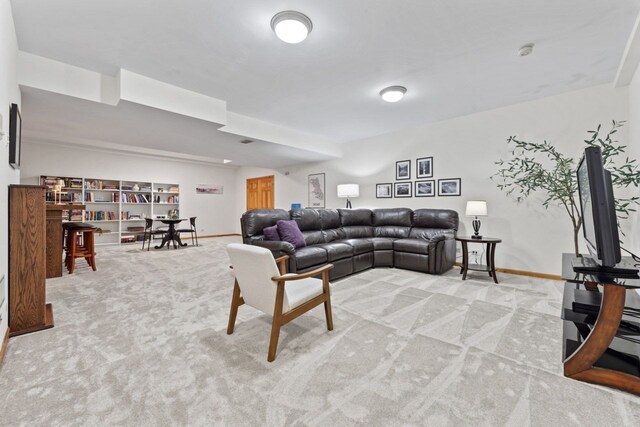 730 N Hundley St, Hoffman Estates, IL 60169 - living area featuring light colored carpet and baseboards