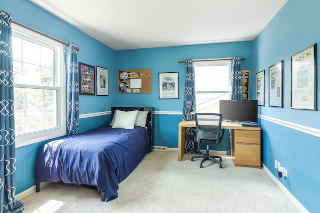 612 Aurora Way, Wheaton, IL 60187 - bedroom featuring multiple windows, carpet, and a desk