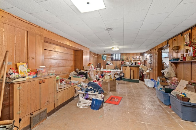 16 W Monroe St, Villa Park, IL 60181 - below grade area featuring wooden walls and light flooring