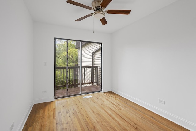 3S261 Briarwood Dr, Warrenville, IL 60555 - empty room with wood-type flooring, baseboards, and a ceiling fan