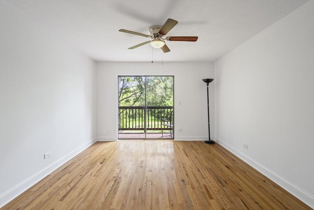 3S261 Briarwood Dr, Warrenville, IL 60555 - unfurnished room featuring hardwood / wood-style flooring, baseboards, and ceiling fan